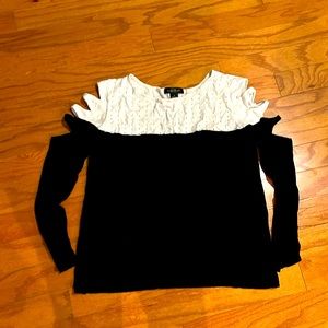 Slip shoulder sweater